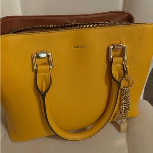 Mustard Yellow aldo tote bag